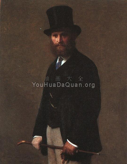 Portrait of Edouard Manet - 亨利·方丹·拉图尔